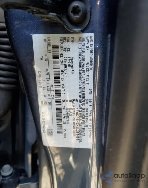 2018 Ford Focus Sel из США, поврежденный, VIN 1FADP3H2XJL285493